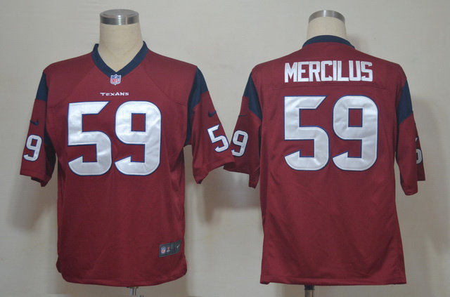 2012 NEW NFL Houston Texans 59 Whitney Mercilus Red Jerseys (Game)