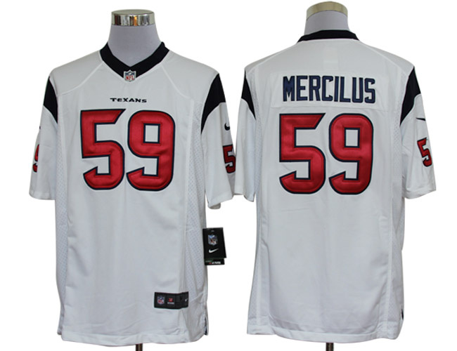 2012 NEW NFL Houston Texans 59 Whitney Mercilus White Jerseys (Limited)
