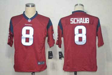 2012 NEW NFL Houston Texans 8 Matt Schaub Red Jerseys (Game)