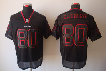 2012 NEW NFL Houston Texans 80 Andre Johnson Lights Out Black Elite Jerseys