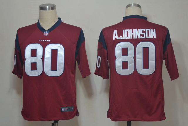 2012 NEW NFL Houston Texans 80 Andre Johnson Red Jerseys (Game)
