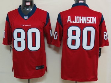 2012 NEW NFL Houston Texans 80 Andre Johnson Red Jerseys (Limited)