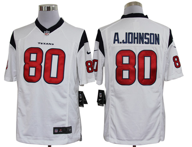 2012 NEW NFL Houston Texans 80 Andre Johnson White Jerseys (Limited)