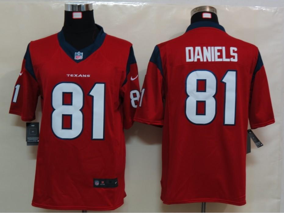 2012 NEW NFL Houston Texans 81 Daniels Red Jerseys (Limited)