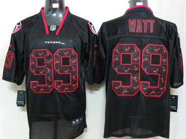 2012 NEW NFL Houston Texans 99 J.J. Watt Lights Out Black Elite Jerseys