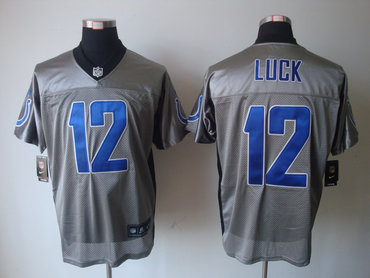 2012 NEW NFL Indianapolis Colts 12 Andrew Luck Grey Shadow Jerseys