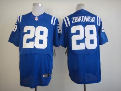 2012 NEW NFL Indianapolis Colts 28 Tom Zbikowski Blue Jerseys (Elite)