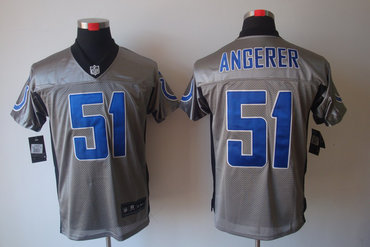 2012 NEW NFL Indianapolis Colts 51 Pat Angerer Grey Shadow Jerseys