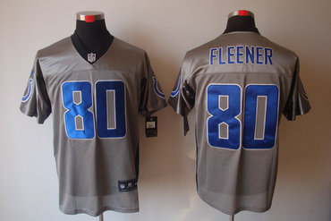 2012 NEW NFL Indianapolis Colts 80 Coby Fleener Grey Shadow Jerseys