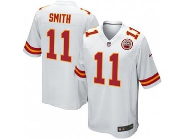2012 NEW NFL Kansas City Chiefs 11 Alex Smith White Jerseys(Game)