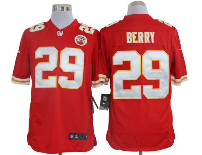 2012 NEW NFL Kansas City Chiefs 29# Berry Red Jerseys(Limited)