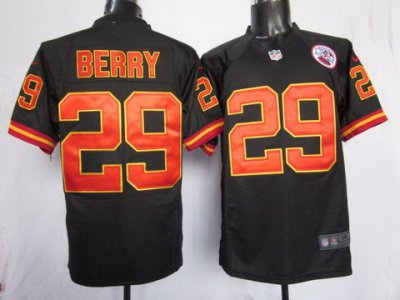 2012 NEW NFL Kansas City Chiefs 29 Eric Berry Black Jerseys (Game)