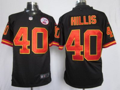 2012 NEW NFL Kansas City Chiefs 40 Peyton Hillis Black Jerseys (Game)