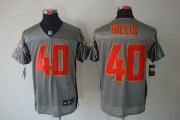 2012 NEW NFL Kansas City Chiefs 40 Peyton Hillis Grey Shadow Jerseys