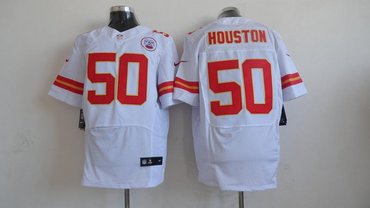2012 NEW NFL Kansas City Chiefs 50 Justin Houston White Jerseys (Elite)