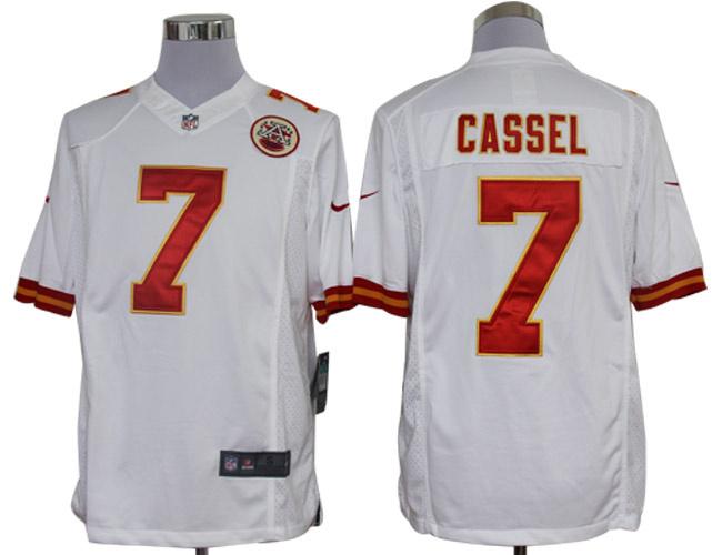 2012 NEW NFL Kansas City Chiefs 7 Matt Cassel White Jerseys (Limited)