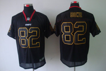 2012 NEW NFL Kansas City Chiefs 82 Dwayne Bowe Lights Out Black Elite Jerseys