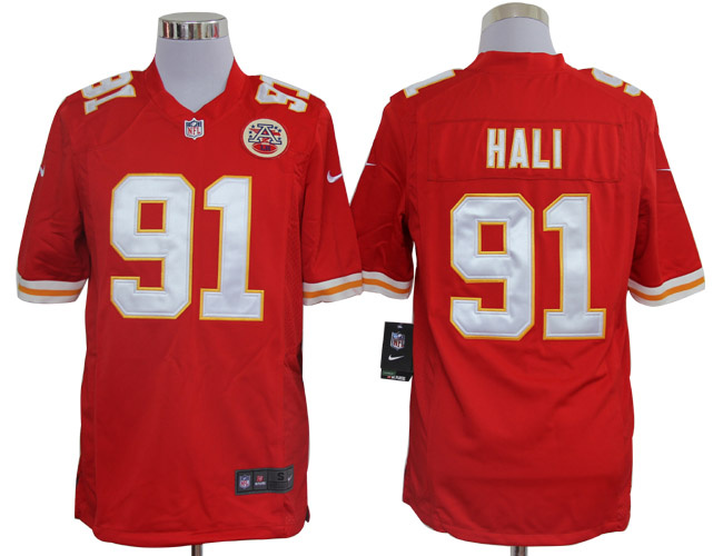 2012 NEW nfl kansas city chiefs 91 tamba hali red jerseys (game)