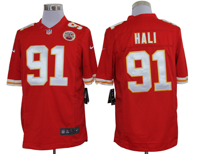 2012 NEW NFL Kansas City Chiefs 91 Tamba Hali Red Jerseys (Limited)