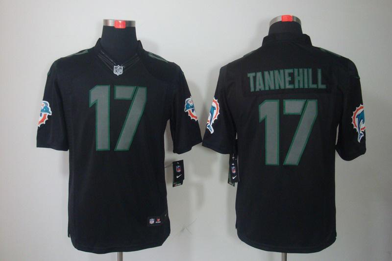 2012 NEW NFL Miami Dolphins 17 Ryan Tannehill Black Jerseys(Impact Limited)