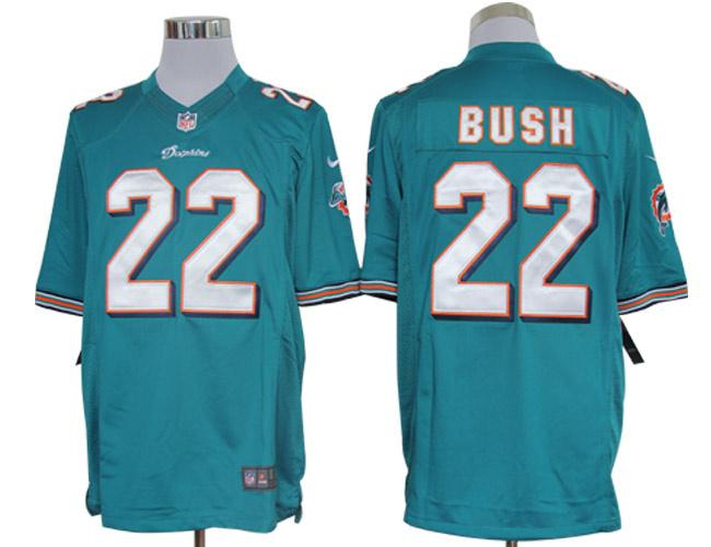 2012 NEW NFL Miami Dolphins 22 Reggie Bush Green Jerseys (Limited)