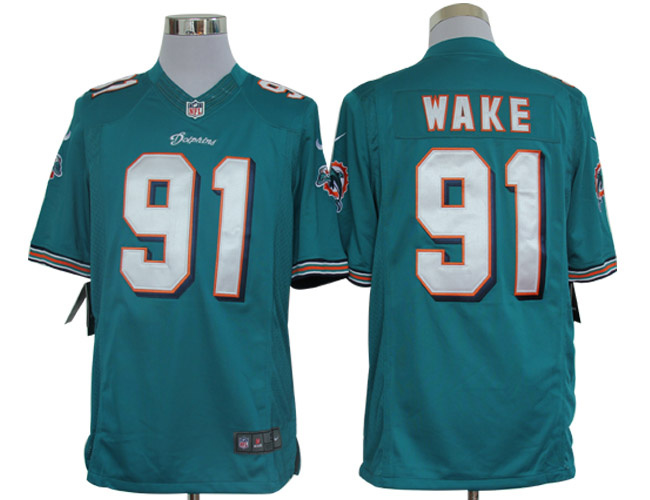 2012 NEW NFL Miami Dolphins 91 Cameron Wake Green Jerseys (Limited)