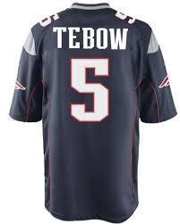 2012 NEW NFL New England Patriots 5 Tim Tebow Blue Jerseys (Game)