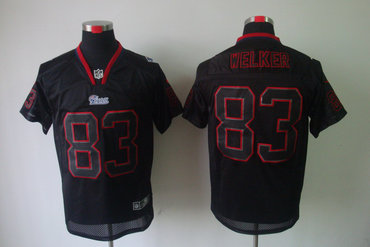 2012 NEW NFL New England Patriots 83 Wes Welker Lights Out Black Elite Jerseys