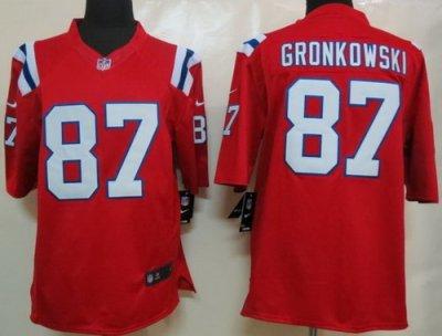 2012 NEW NFL New England Patriots 87 Rob Gronkowski Red Jerseys(Limited)