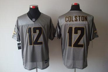 2012 NEW NFL New Orleans Saints 12 Marques Colston Grey Shadow Jerseys