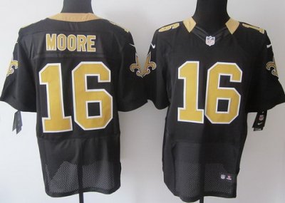 2012 NEW NFL New Orleans Saints 16 Lance Moore black Jerseys (Elite)