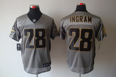 2012 NEW NFL New Orleans Saints 28 Mark Ingram Grey Shadow Jerseys