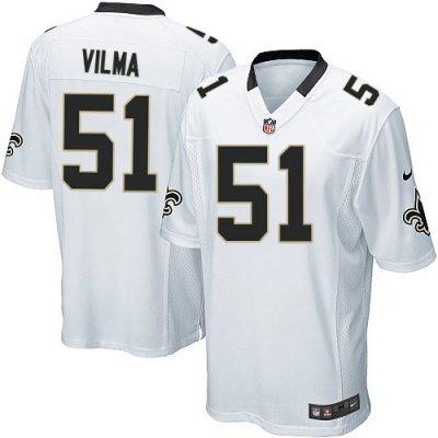 2012 NEW NFL New Orleans Saints 51 Jonathan Vilma White Jerseys (Elite)