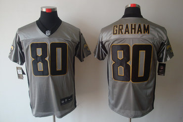 2012 NEW NFL New Orleans Saints 80 Jimmy Graham Grey Shadow Jerseys
