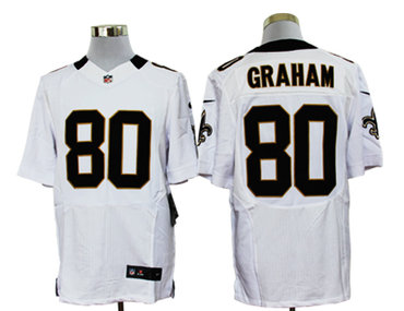 2012 NEW NFL New Orleans Saints 80 Jimmy Graham White Jerseys (Elite)