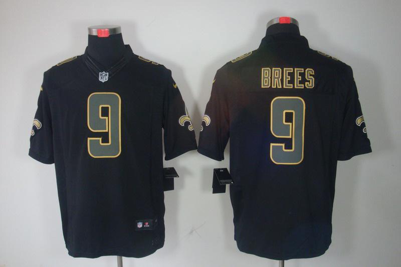 2012 NEW NFL New Orleans Saints 9 Drew Brees Black Jerseys (Impact Limited)