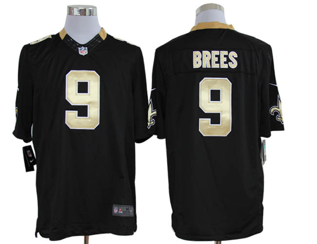 2012 NEW NFL New Orleans Saints 9 Drew Brees Black Jerseys (Limited)