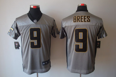 2012 NEW NFL New Orleans Saints 9 Drew Brees Grey Shadow Jerseys