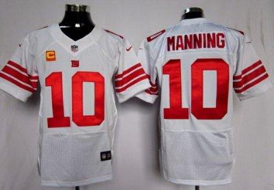 2012 NEW NFL New York Giants 10 Eli Manning White Jerseys C Patch(Elite)