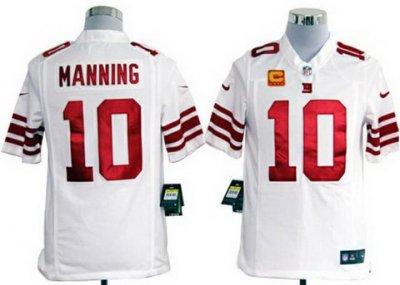 2012 NEW NFL New York Giants 10 Eli Manning White Jerseys C Patch(Game)