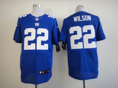 2012 NEW NFL New York Giants 22 David Wilson Blue Jerseys (Elite)