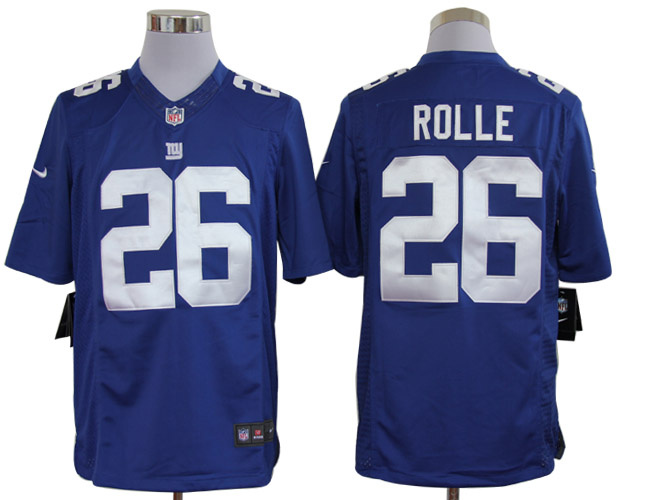 2012 NEW NFL New York Giants 26 Antrel Rolle Blue Jerseys(Limited)