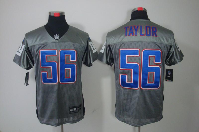2012 NEW NFL New York Giants 56 Lawrence Taylor Grey Shadow Jerseys