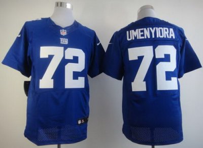 2012 NEW NFL New York Giants 72 Osi Umenyiora Blue Jerseys (Elite)