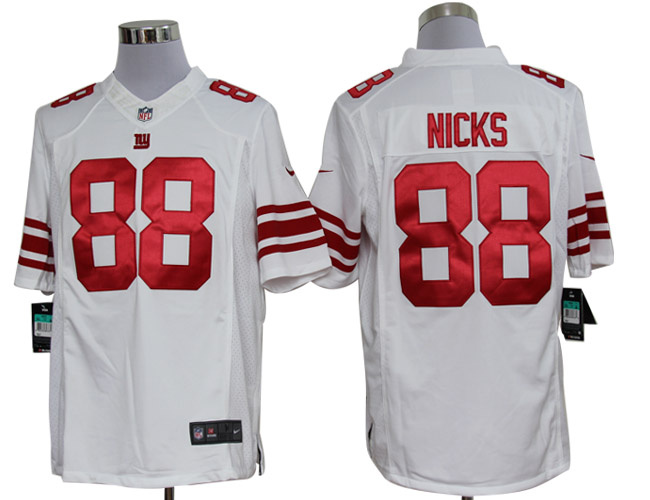 2012 NEW NFL New York Giants 88 Hakeem Nicks White Jerseys (Limited)