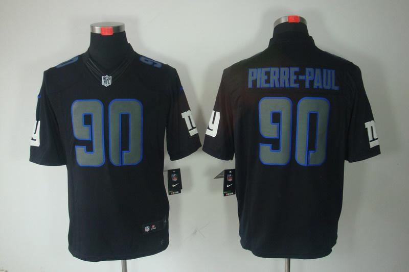 2012 NEW NFL New York Giants 90 Jason Pierre-Paul Black Jerseys (Impact Limited)
