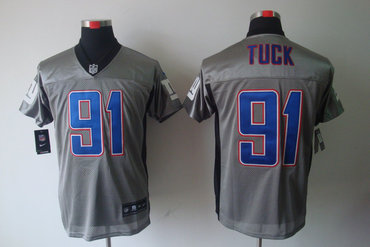 2012 NEW NFL New York Giants 91 Justin Tuck Grey Shadow Jerseys