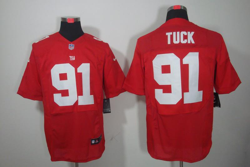 2012 NEW NFL New York Giants 91 Justin Tuck Red Jerseys (Elite)
