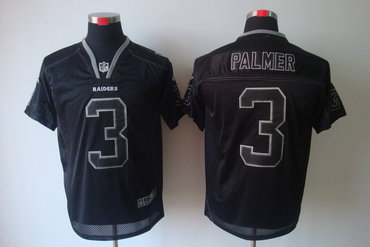 2012 NEW NFL Oakland Raiders 3 Carson Palmer Lights Out Black Elite Jerseys