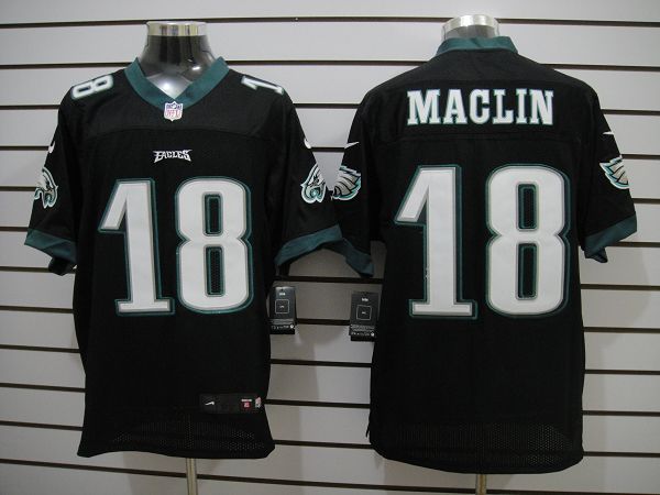 2012 NEW NFL Philadelphia Eagles 18 Jeremy Maclin Black Jerseys (Elite)